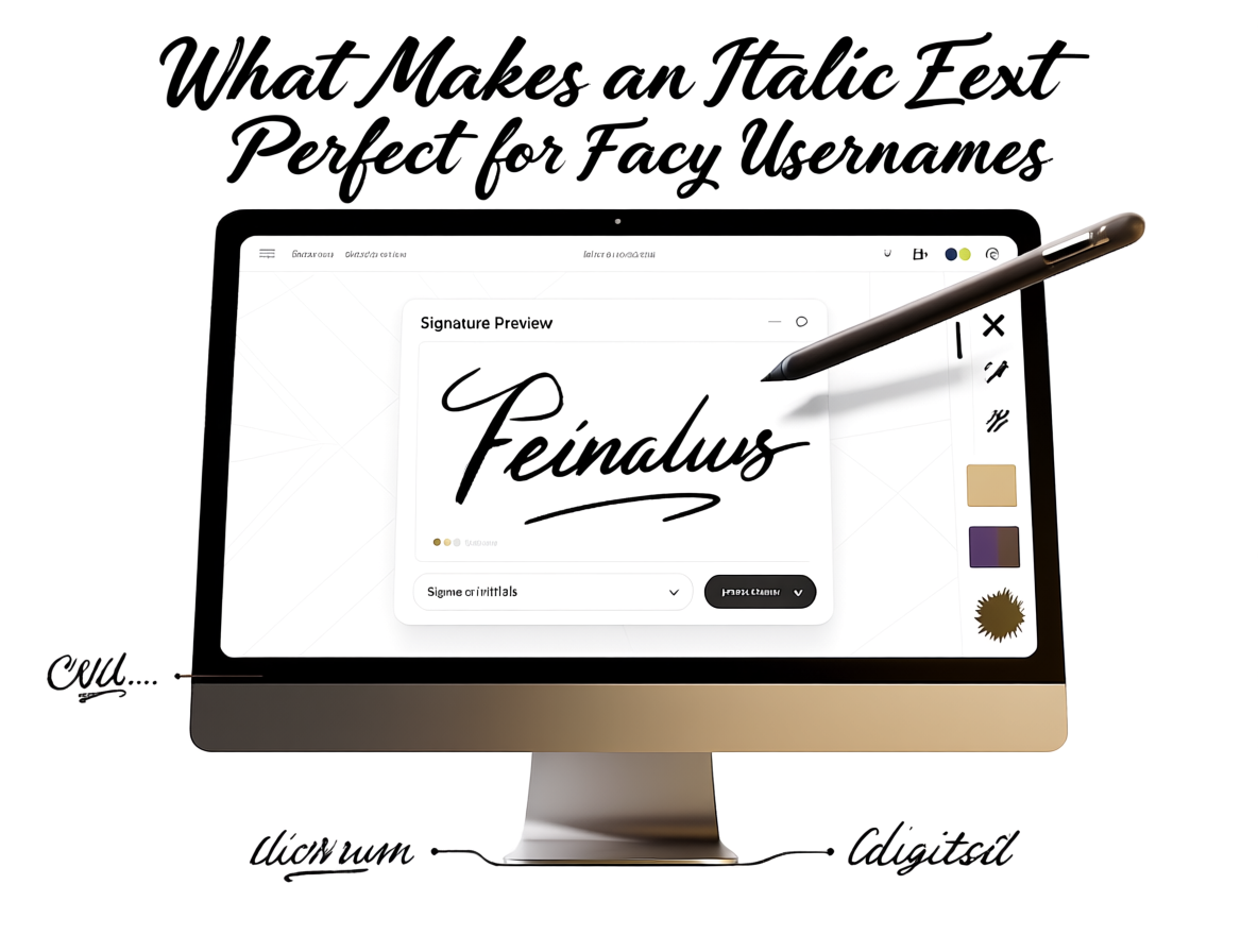 What Makes an Italic Text Generator Perfect for Fancy Usernames