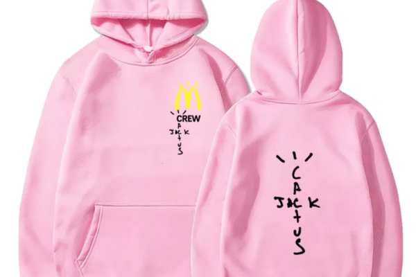 Frame Your Face with Travis Scott merch Scarf Cactus Jack x McDonald’s Pink Hoodie