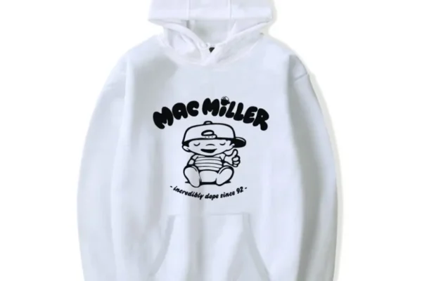 Mac Miller Merch A Legacy of Music, Style, and Individuality Mac Miller Rapper Swimming Hoodie – White