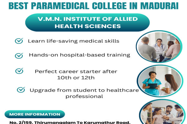 Best Paramedical College in Madurai – V.M.N. Institute of Allied Health Sciences Start Your Career at the Best Paramedical College in Madurai