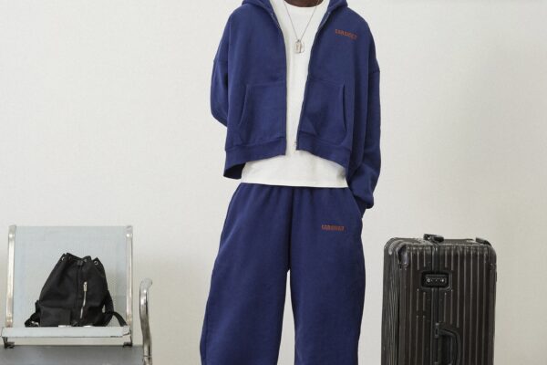 Carsicko Tracksuit wool blends vs cotton choices Blue Tracksuit